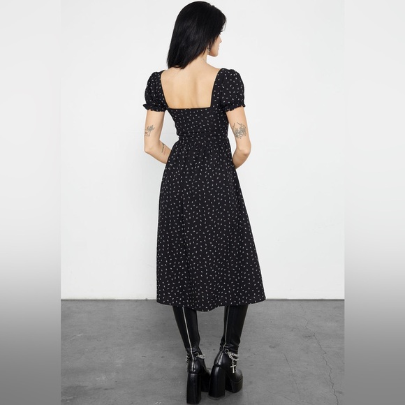 Disturbia Mortem Floral Print Midi Dress US 16 / UK 20 - Picture 4 of 11